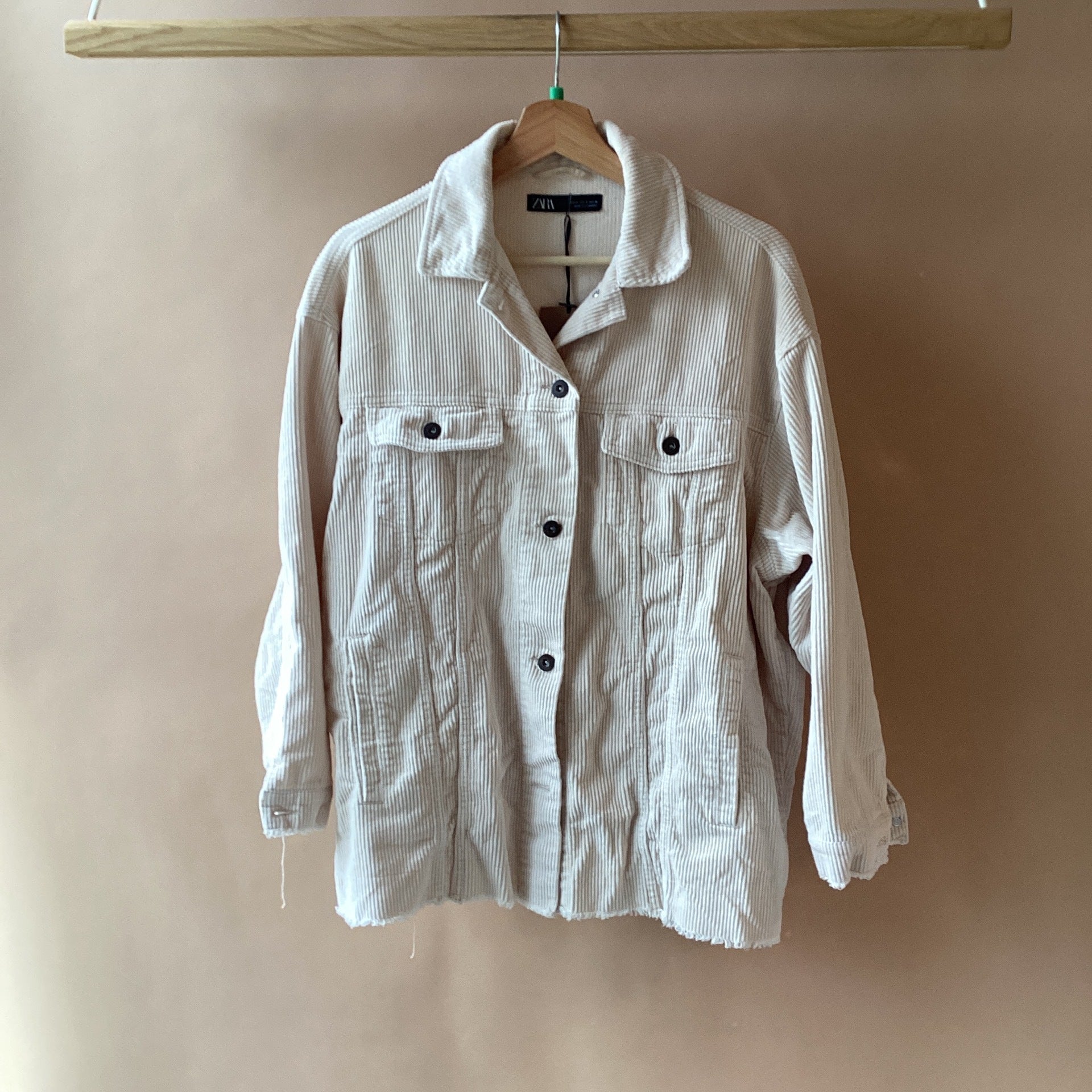 Zara white corduroy jacket hotsell